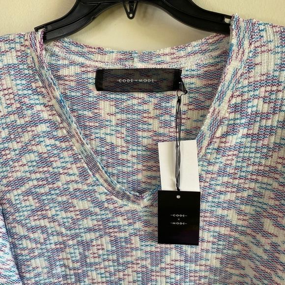 CODEXMODE Space Dye Sweater BURGUNDYBLUE MULTI A40 - Picture 3 of 6